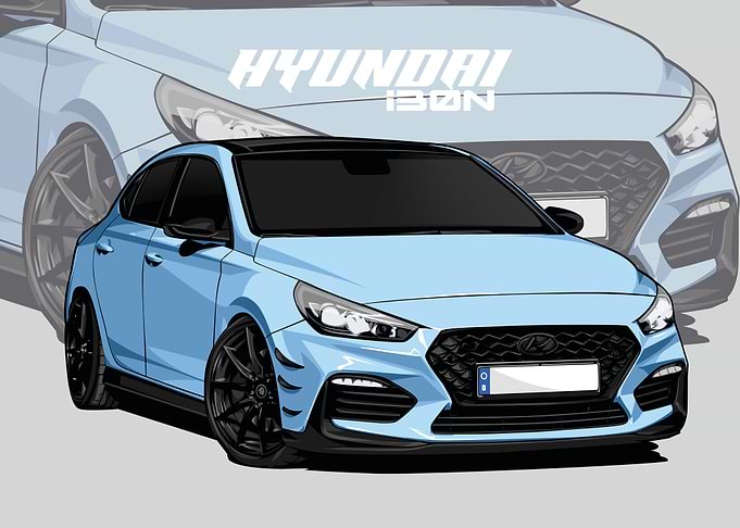 hyundai i30 N blue