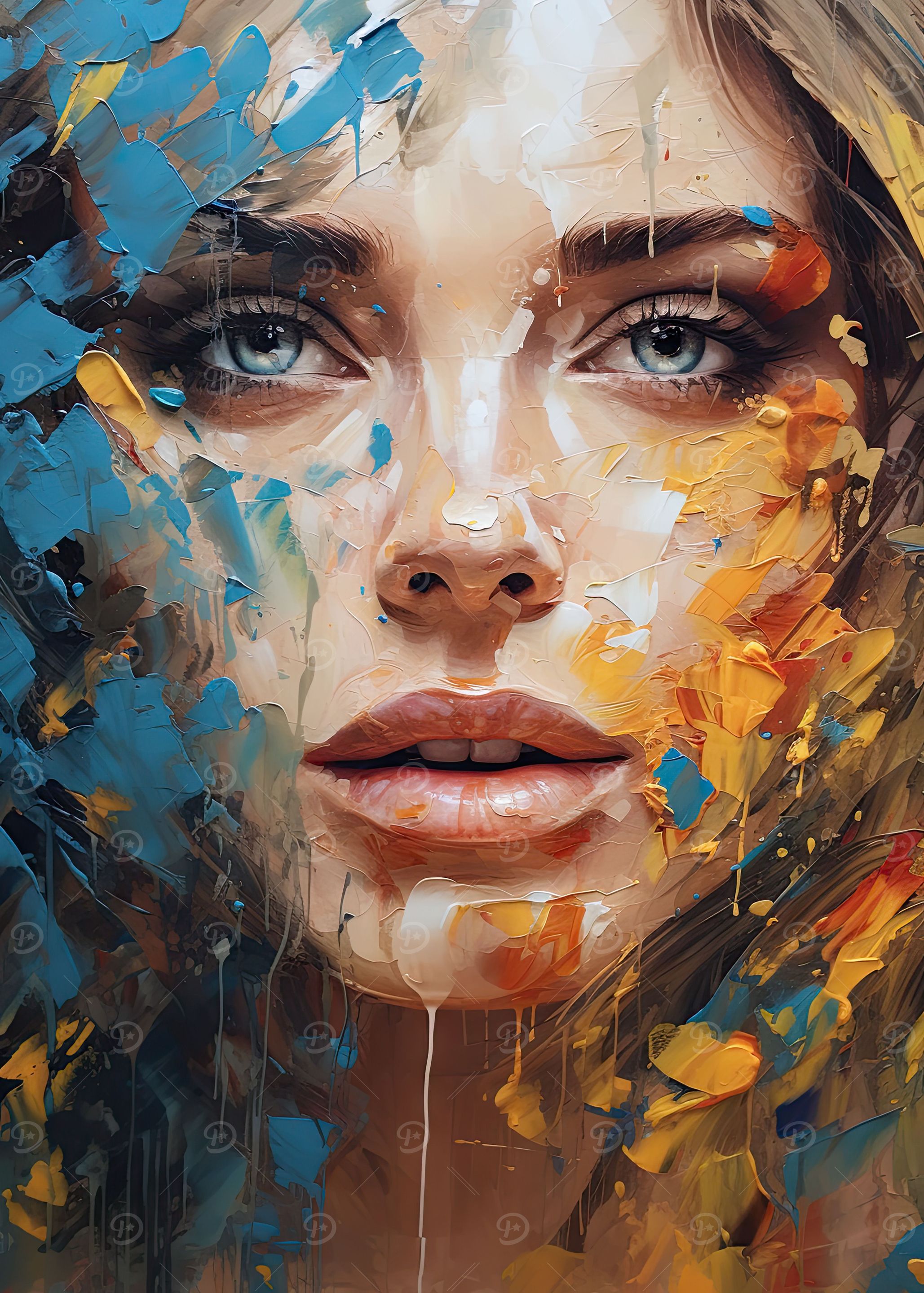 colorful woman portrait