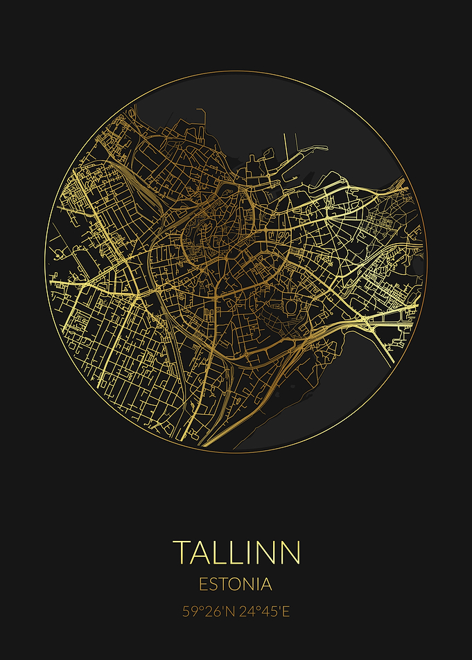 Tallinn Black Gold Map