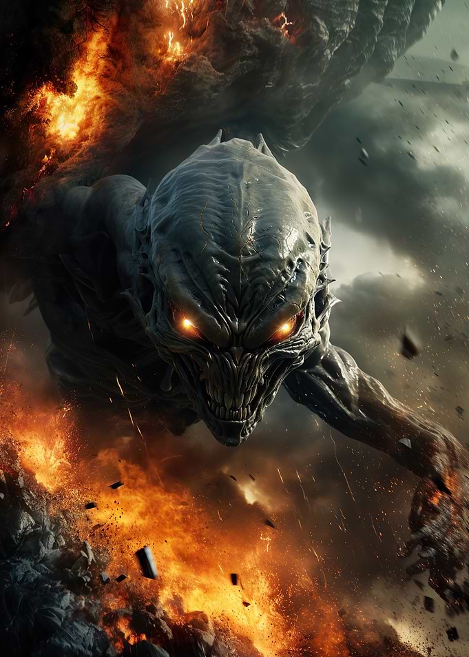 Fiery Alien Creature