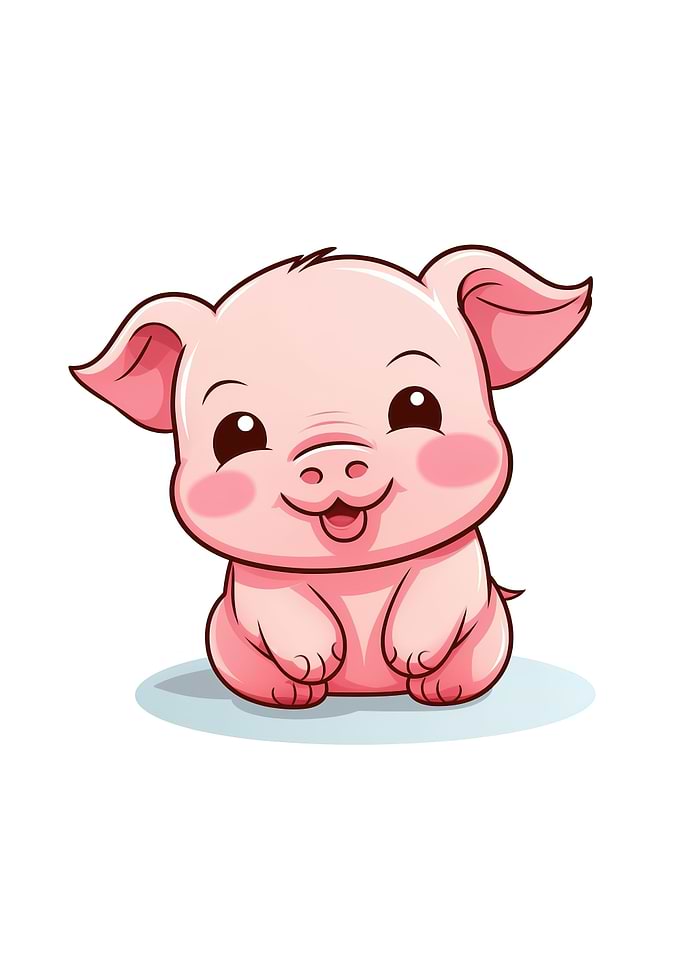 pig pink cute animal