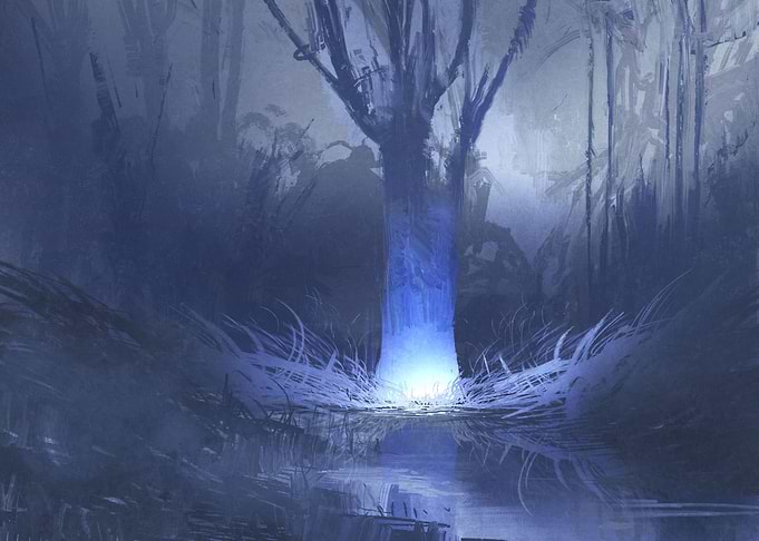Night scene of spook