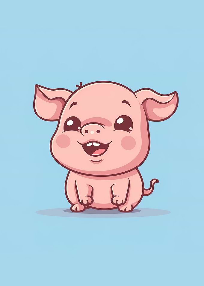 pig pink cute animal
