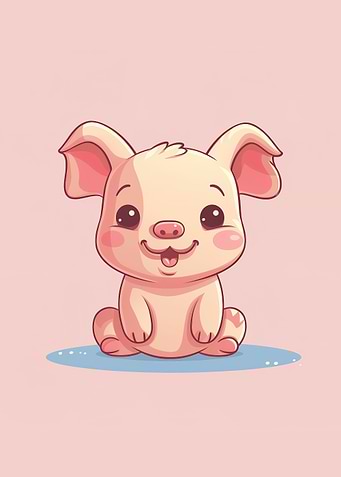 pig pink cute animal