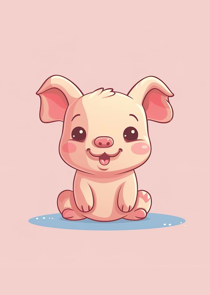 pig pink cute animal