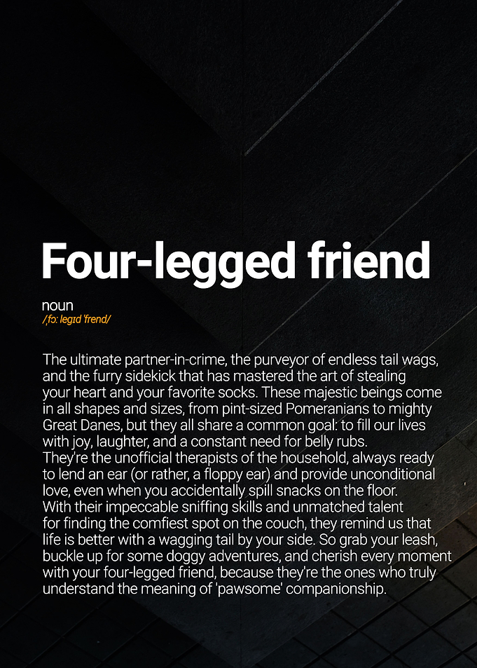 Four legged friend