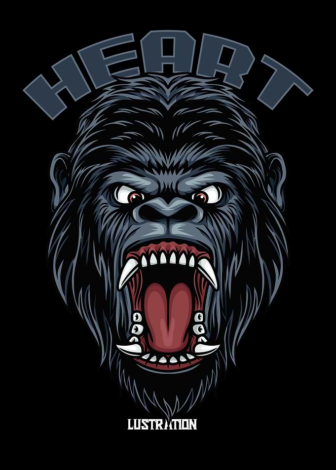 Gorilla Head Text