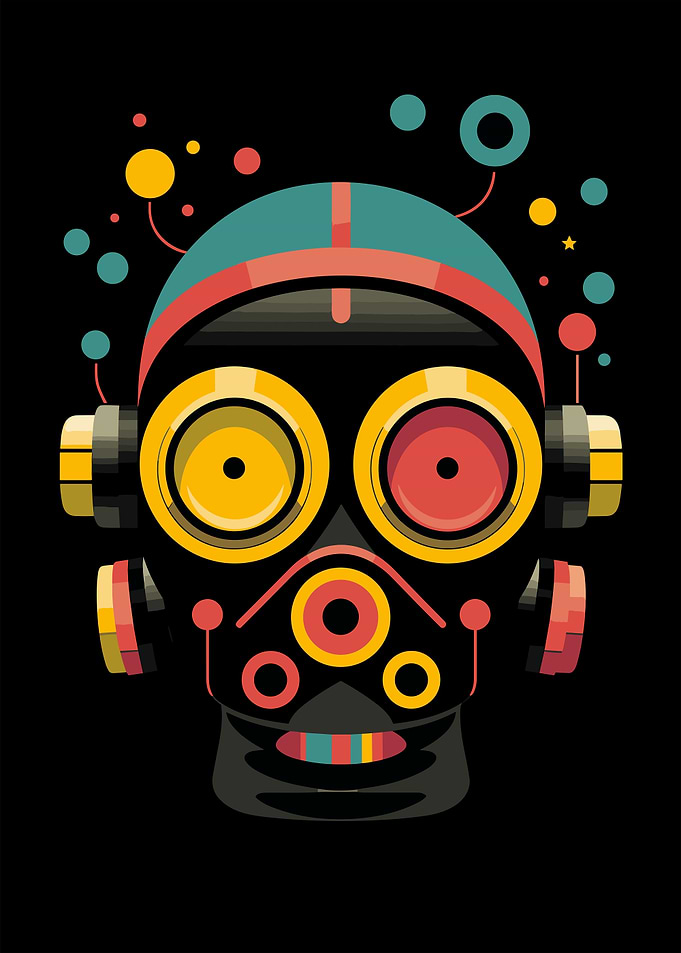 Retro Robot Head