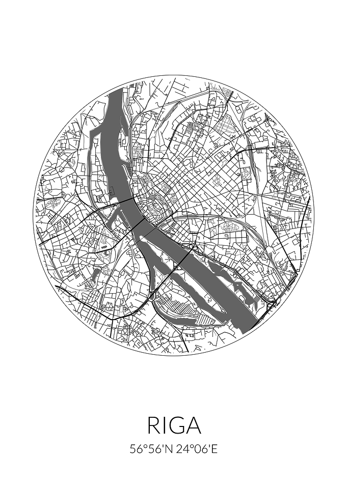Riga Circle Map White