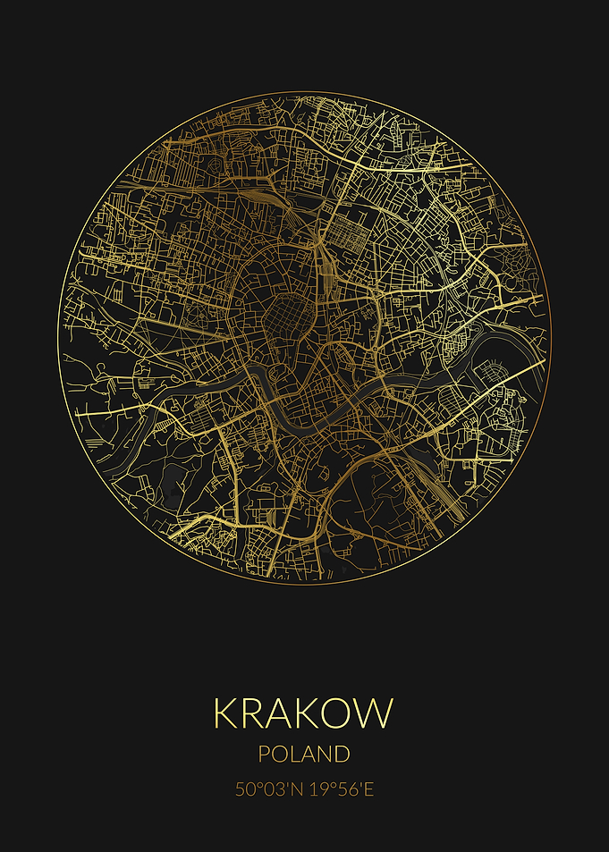 Krakow Black Gold Map