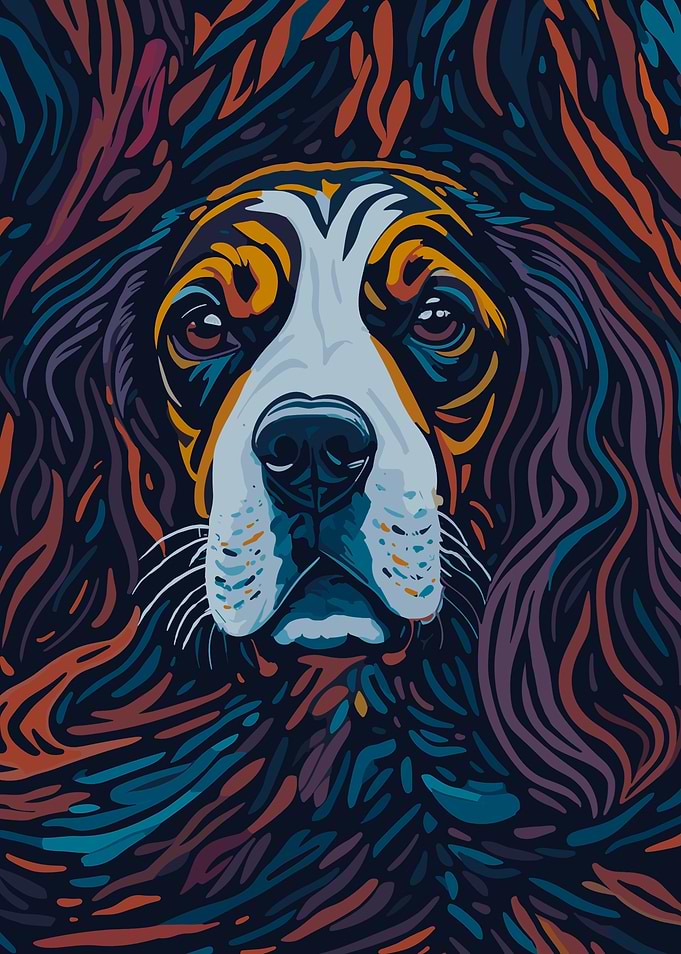 Abstract Beagle dog