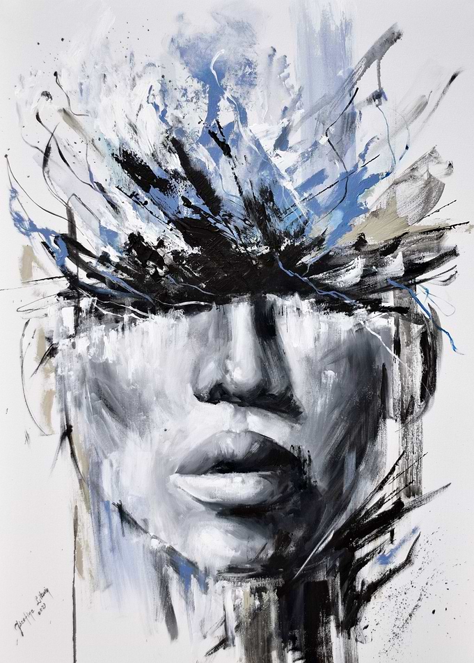 Abstract face painting