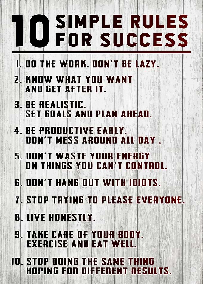 10 Rules For Success