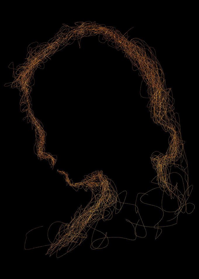 Girl scribble art