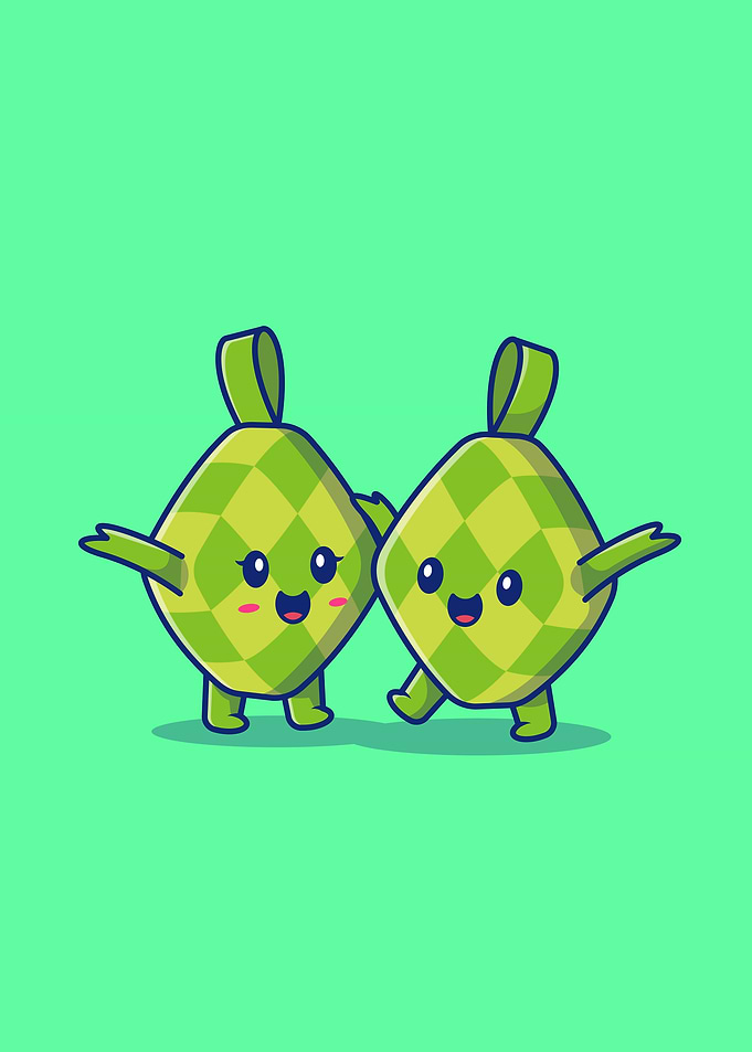 Cute Ketupat Cartoon