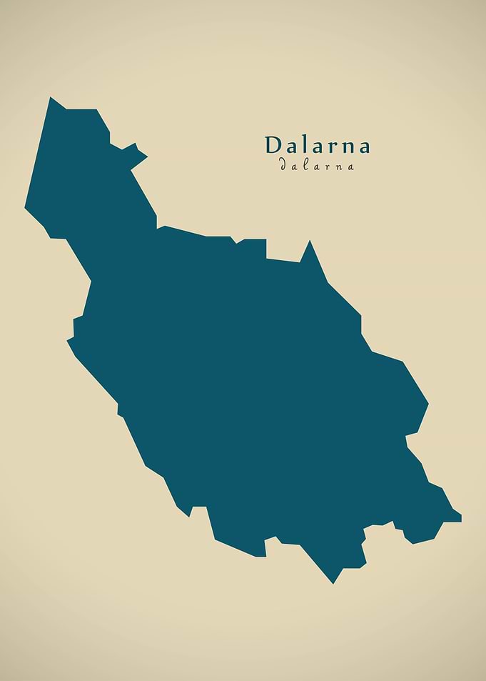 Dalarna county map