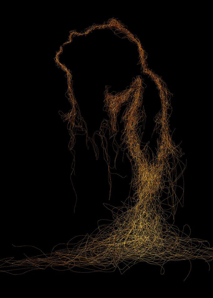 Woman scribble art
