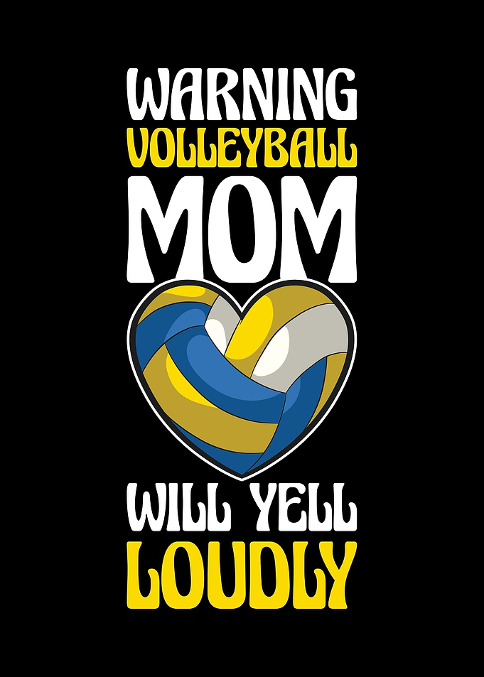 Warning Volleyball Mom