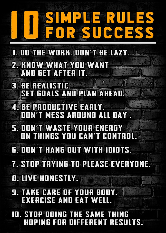 10 Rules For Success
