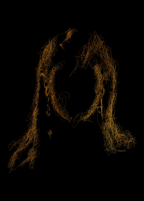 Girl scribble art