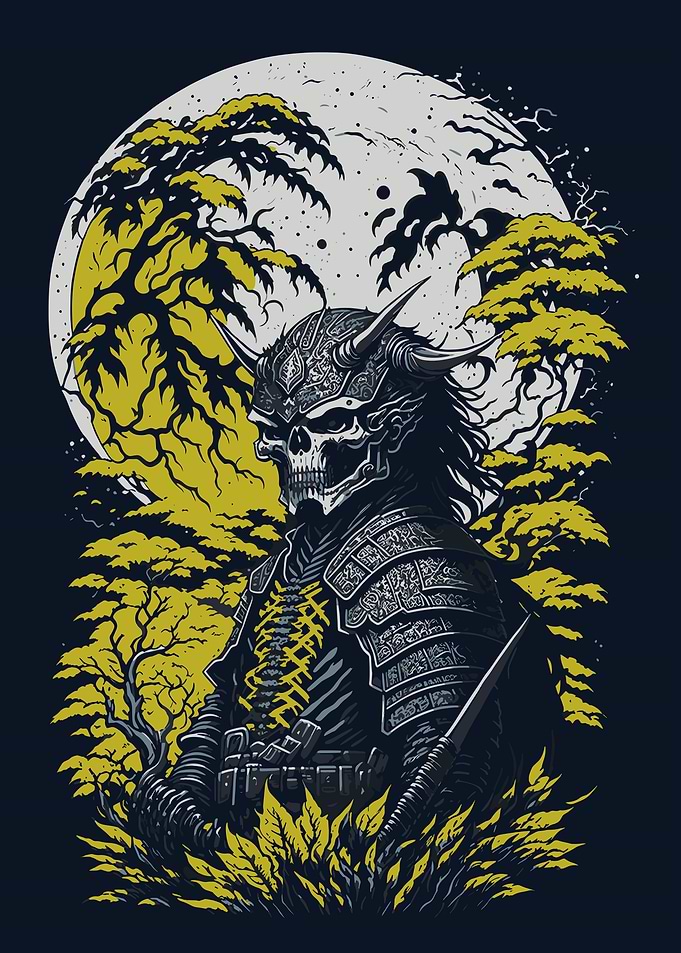 samurai skull