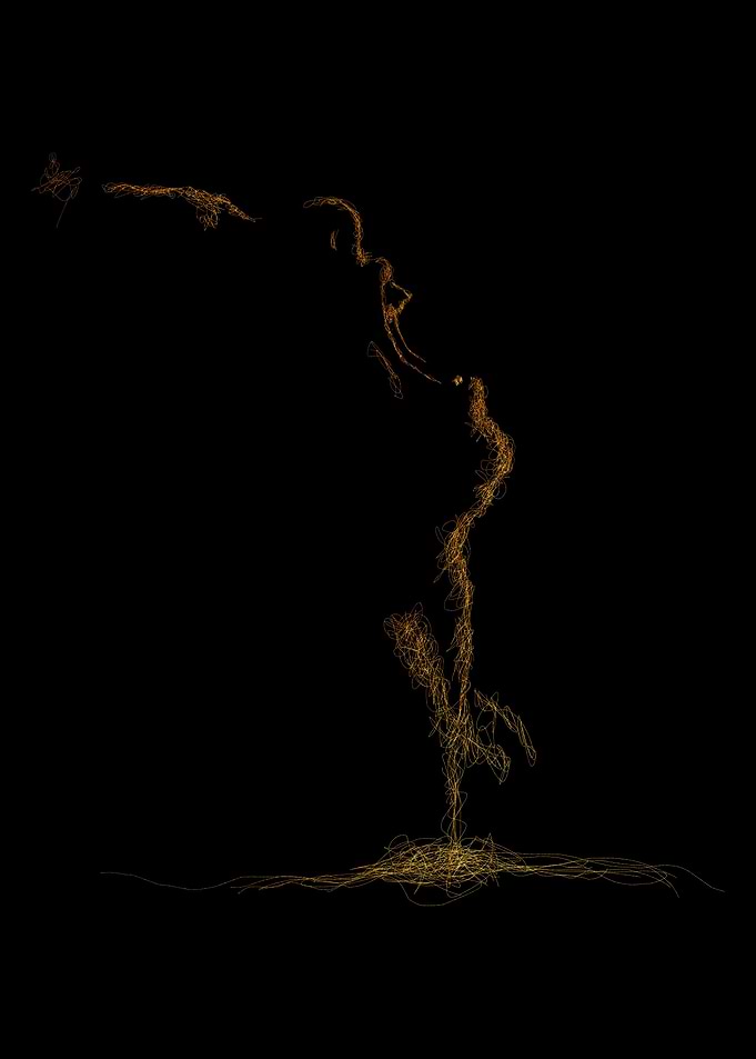 Men scribble art