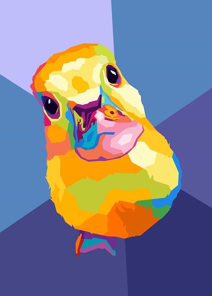Cute Duck Meme Pop Art