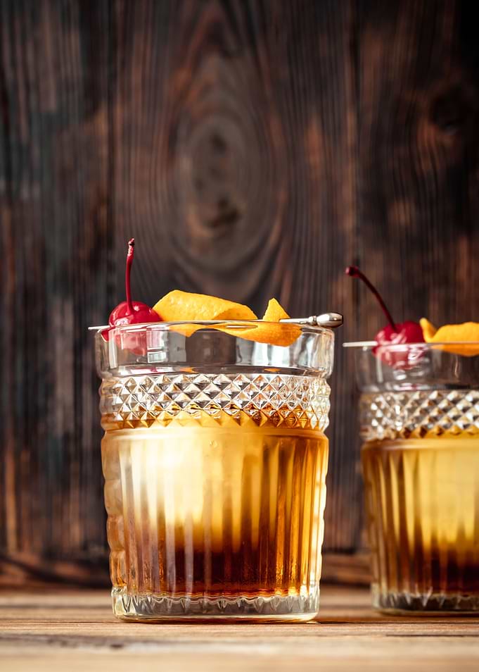 Old fashioned cocktail