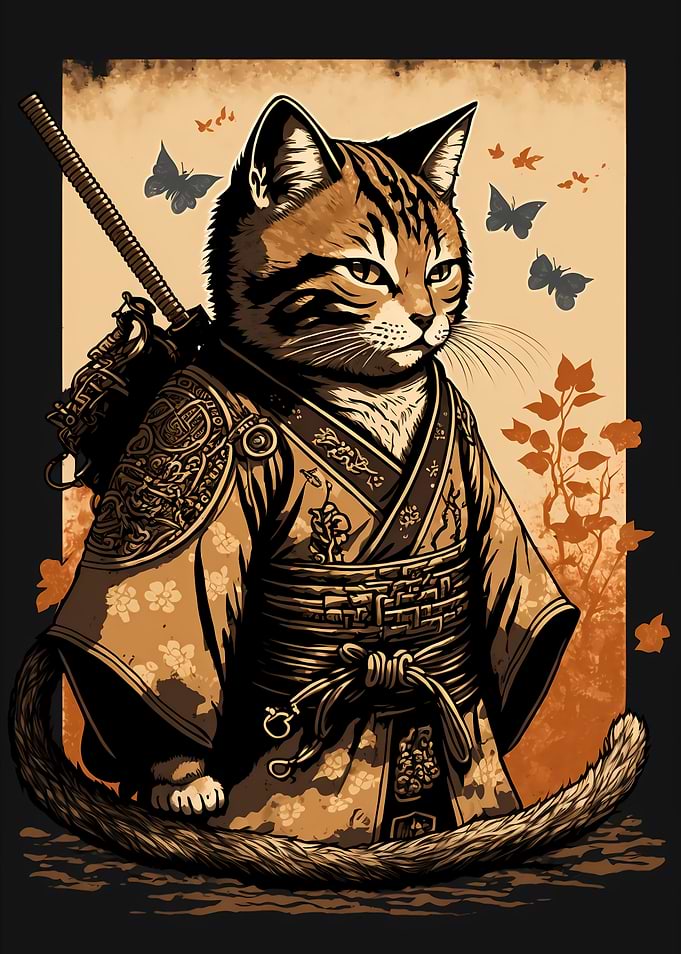 japanese Cat Samurai