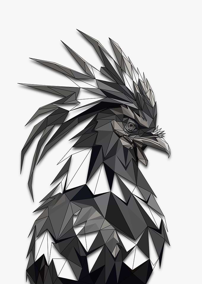 Rooster Poly Half Frame