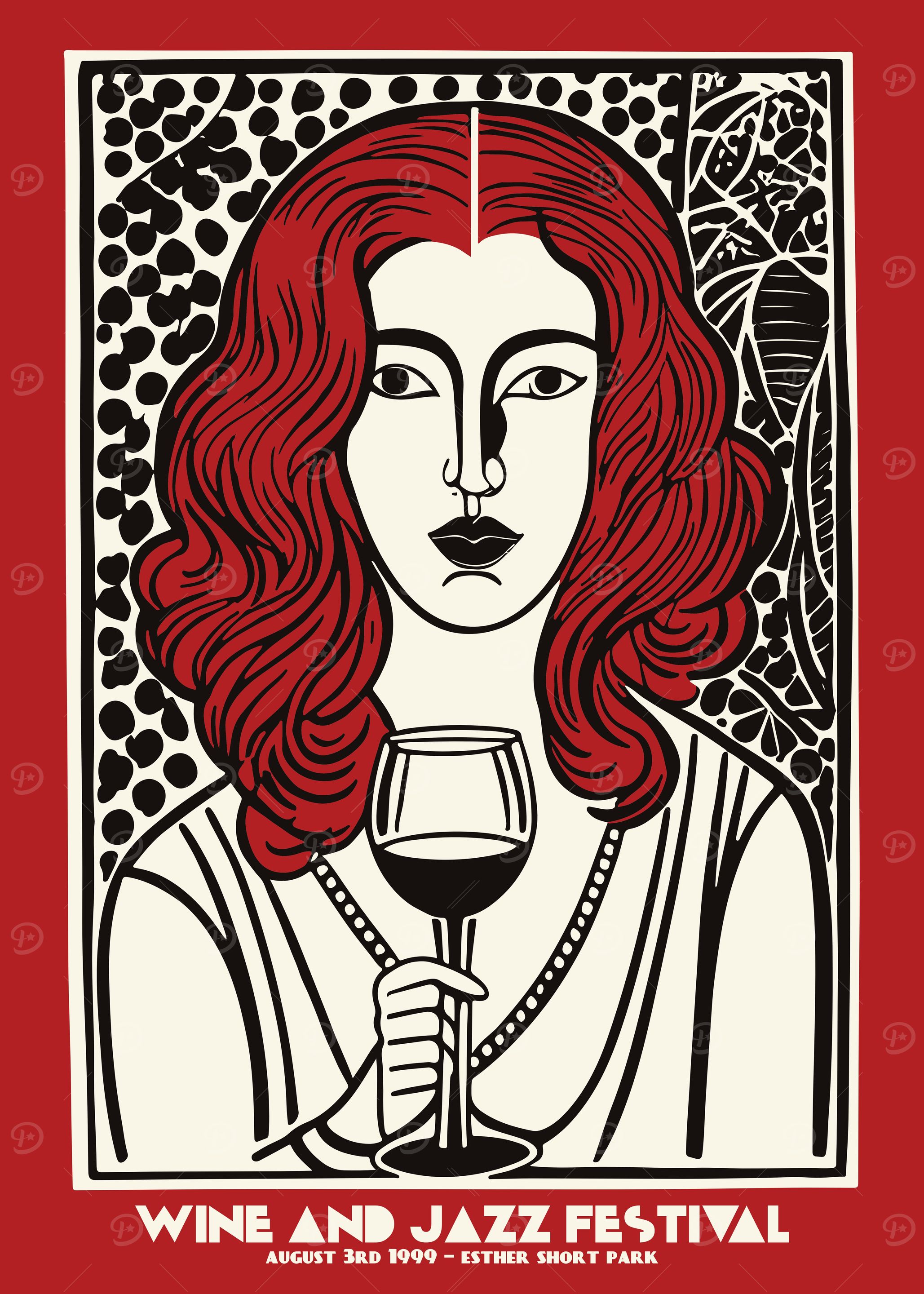 Wine And Jazz Poster