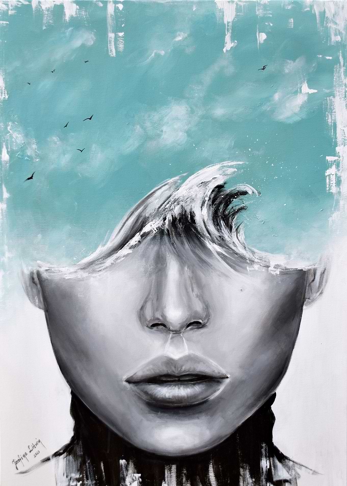 Turquoise SEA abstract art