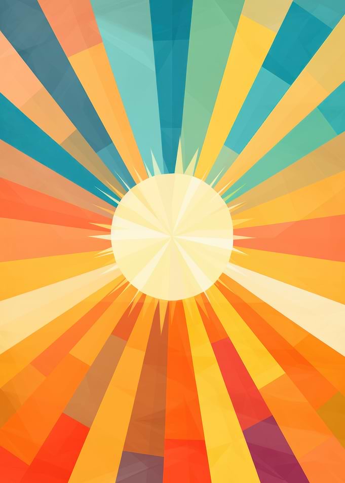 Geometric Sun In The Sky