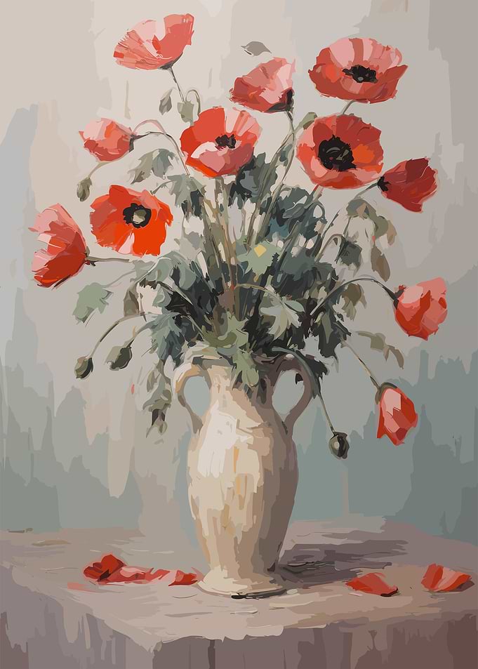 Poppies Vase