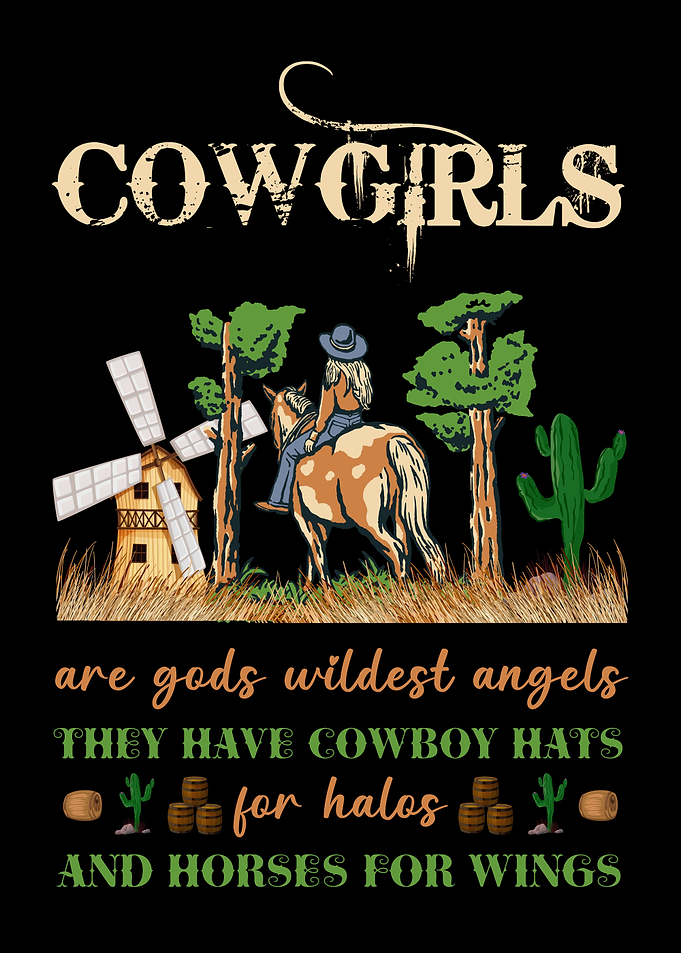 Cowgirls Cow Tractor Horse