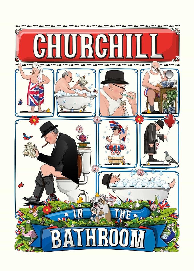 Churchill in the Bathroom