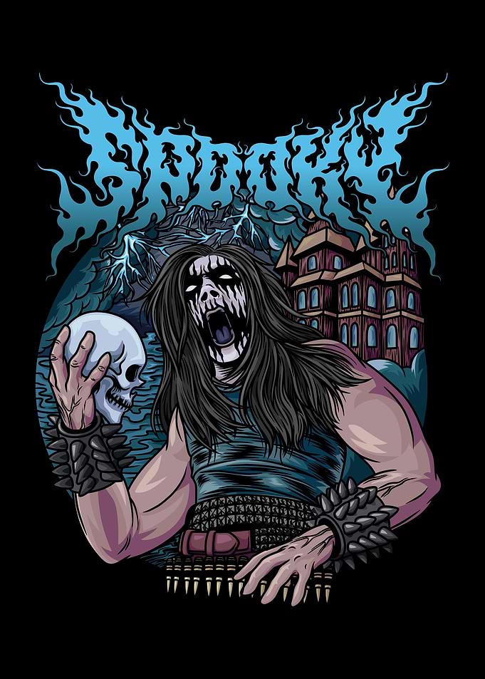 black metal band holding