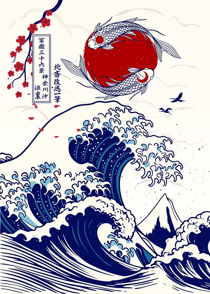 Great Wave off Koi Fish