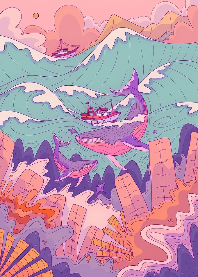 The ships and the whales