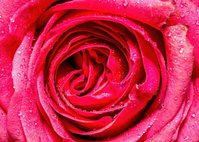 Pinkish red rose macro