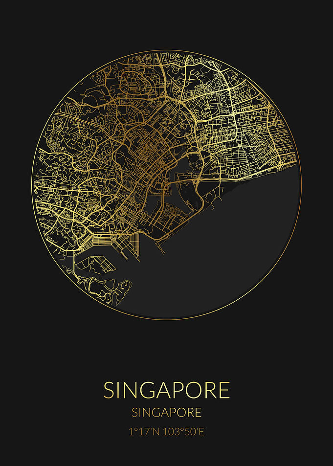 Singapore Black Gold Map