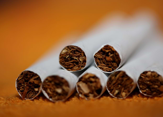 Cigarettes close up view