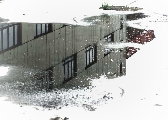 Reflections of a building