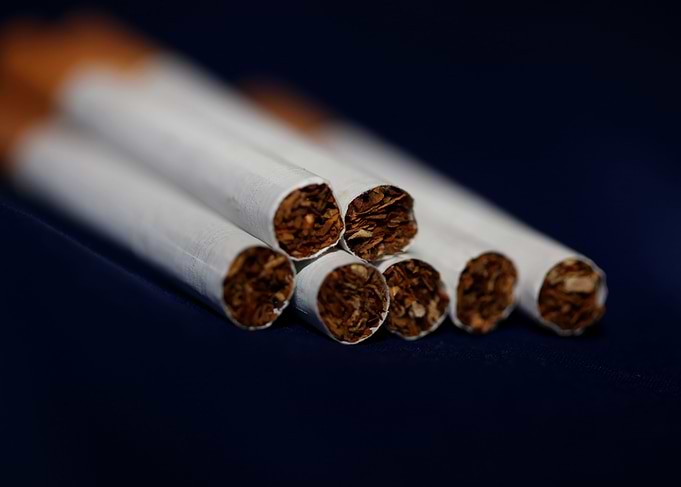 Cigarettes close up view