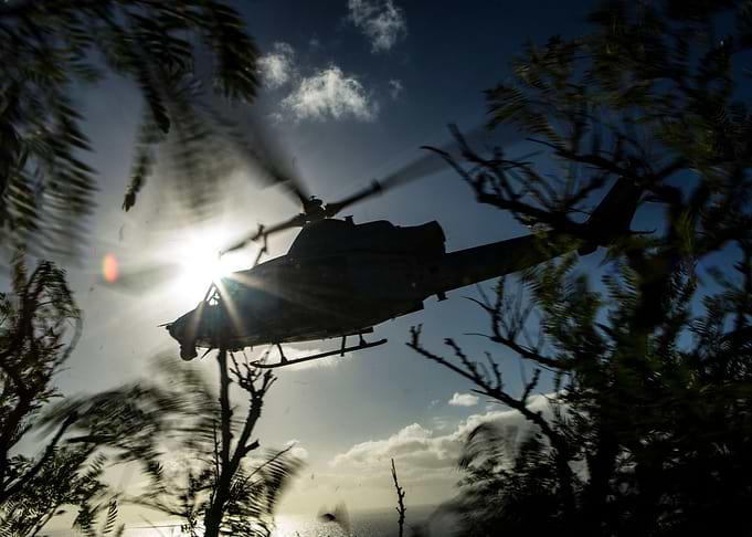 US Marine Helicopter UH1N