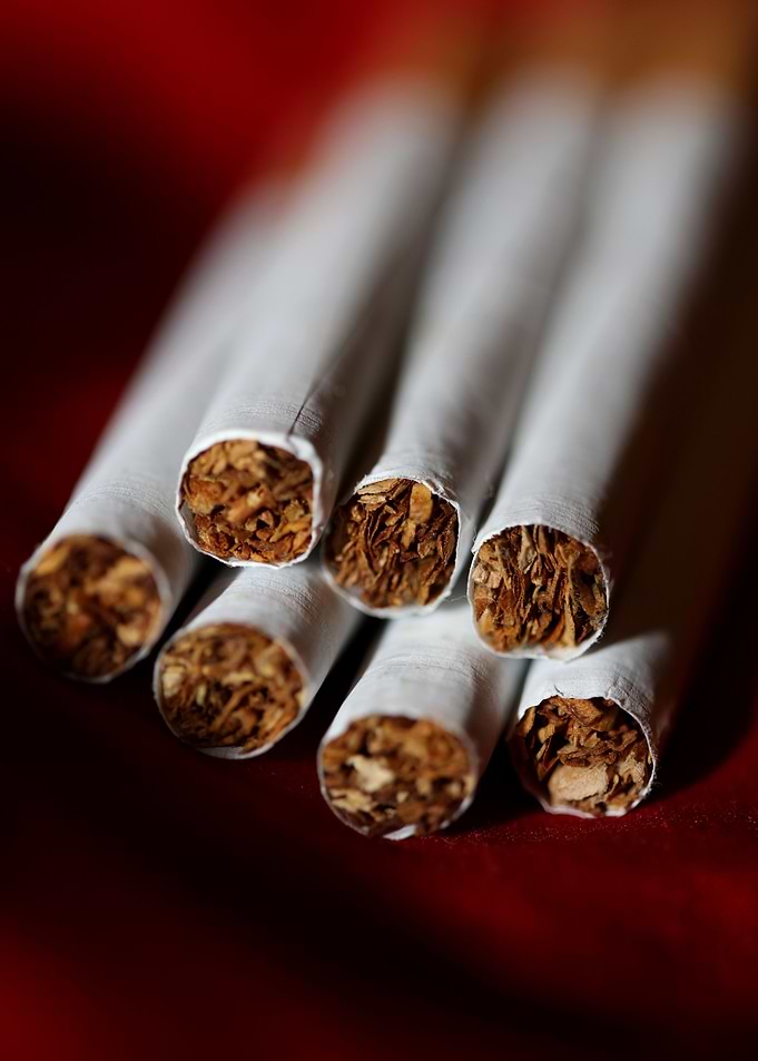 Cigarettes close up view
