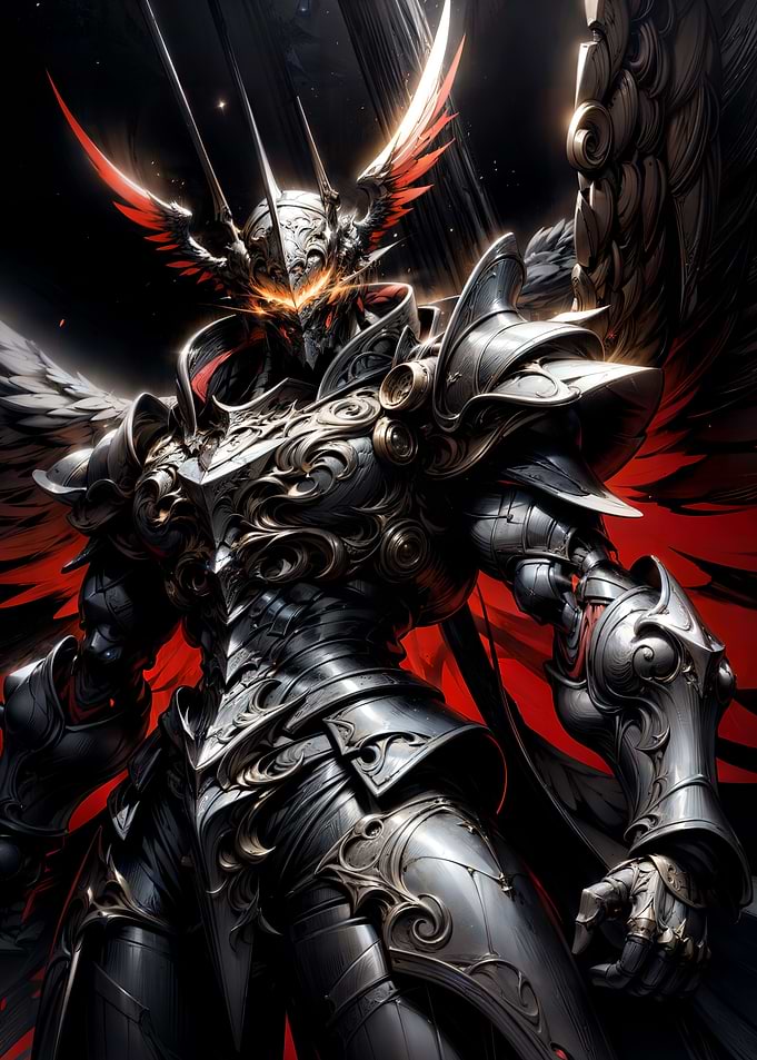Black Armor Robot Mecha