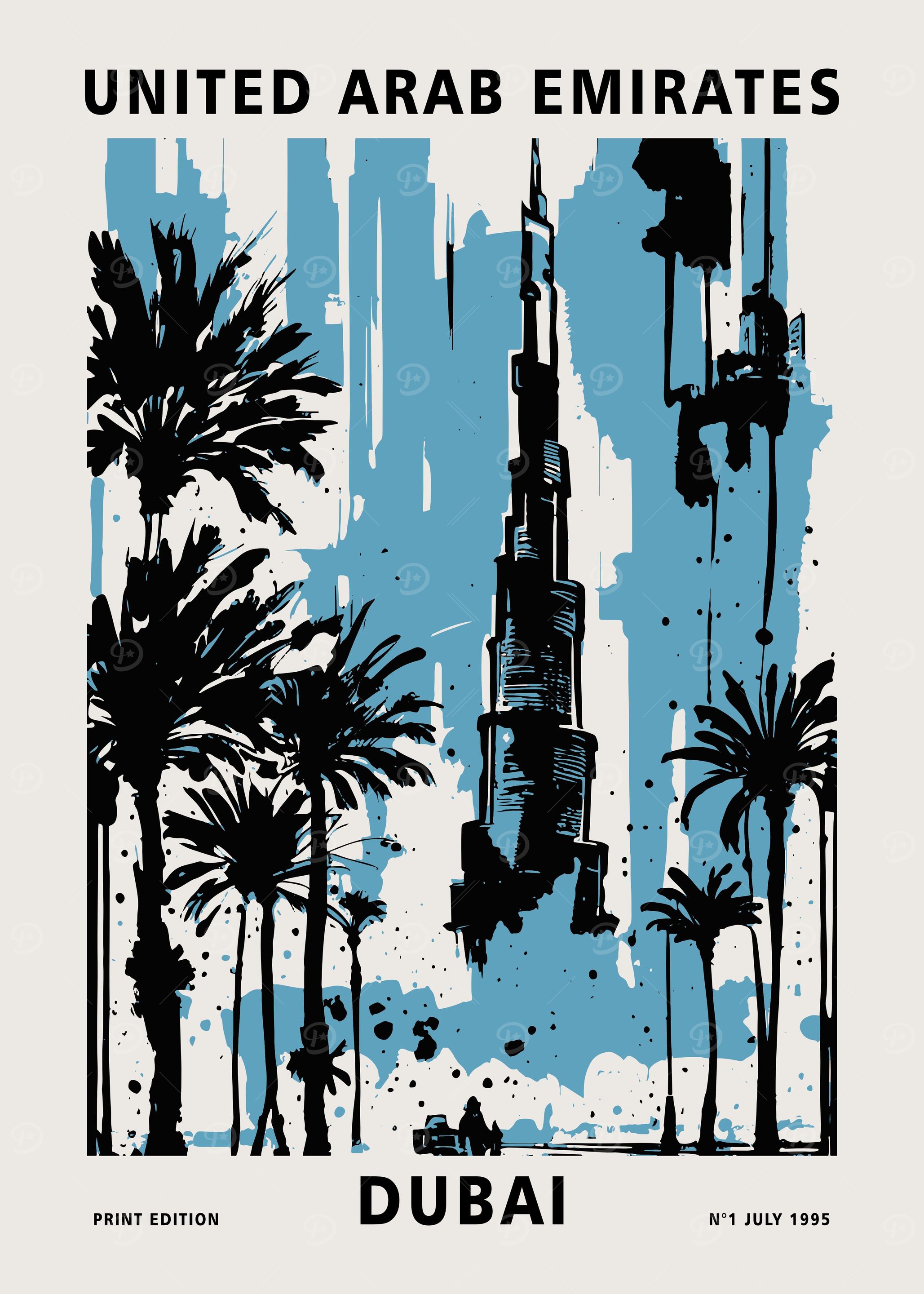 Dubai City Travel Poster