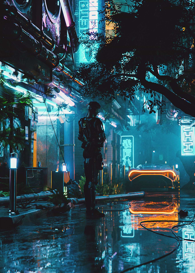 Cyberpunk Overgrown