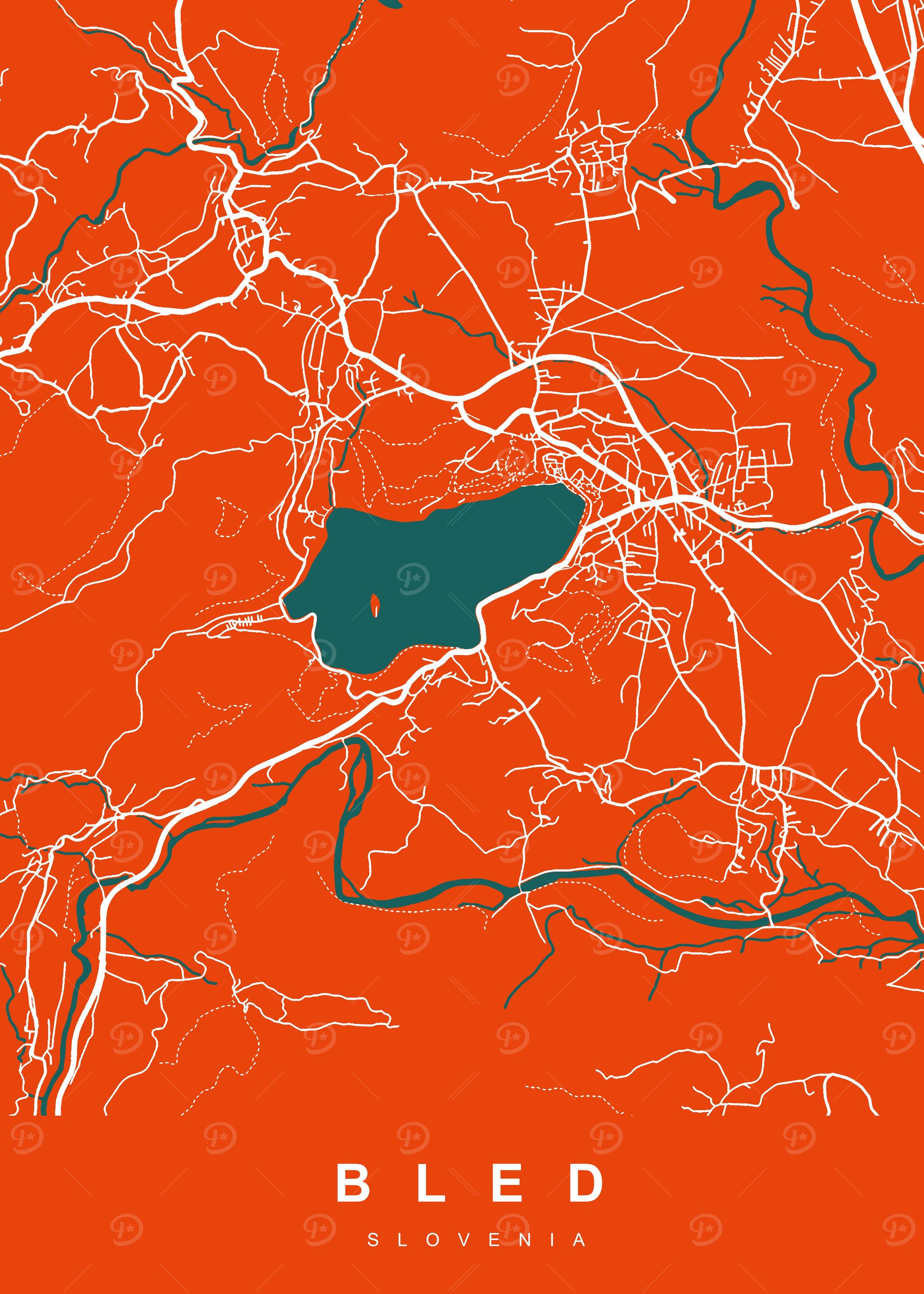 Map BLED SLOVENIA
